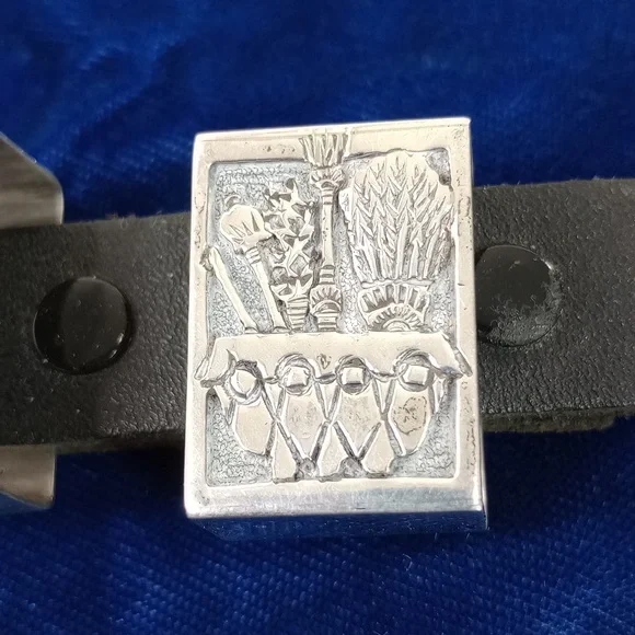 Navajo Harvest Sterling Silver Range Belt Set Signed - Picture 4 of 16